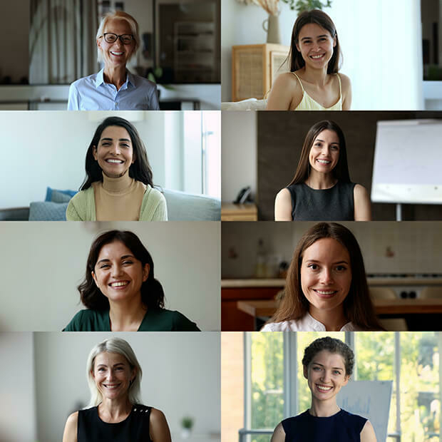 Diverse group of smiling women symbolising the ProAge woman, a positive midlife mindset and finding meaning after 50