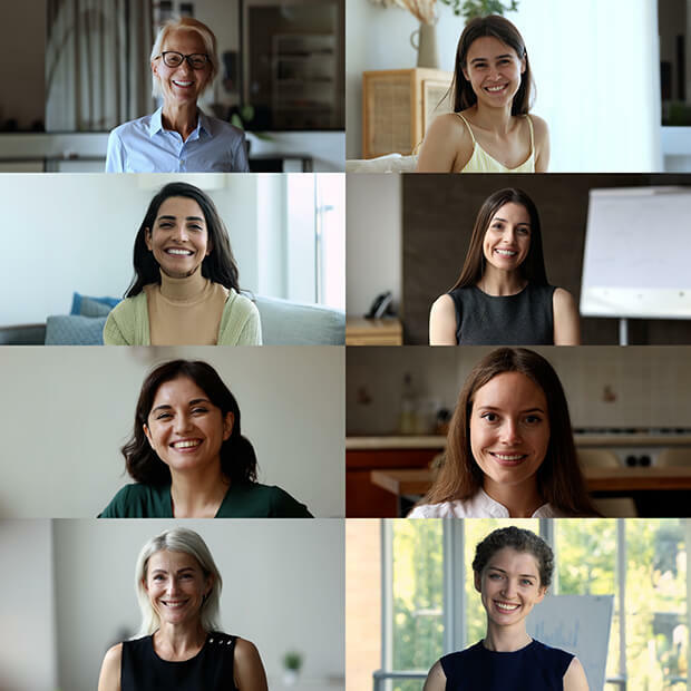 Diverse group of smiling women symbolising the ProAge woman, a positive midlife mindset and finding meaning after 50